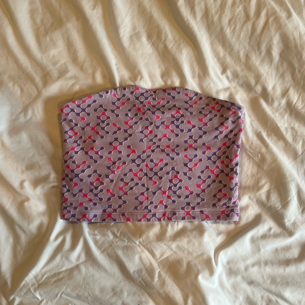 Pink and purple tube top (xs)